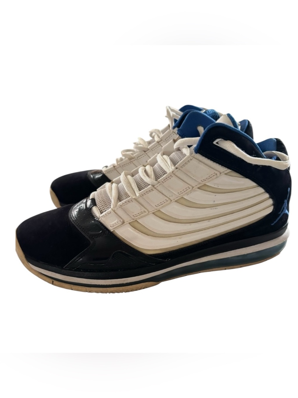 Jordan Navy White Black Big Ups Varsity Roya Sneakers SZ 11.5 Worn 1X Indoors